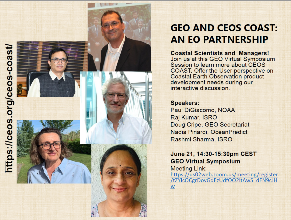 Tune in June 21, 14:30 CEST for GEO and CEOS COAST an EO Partnership!