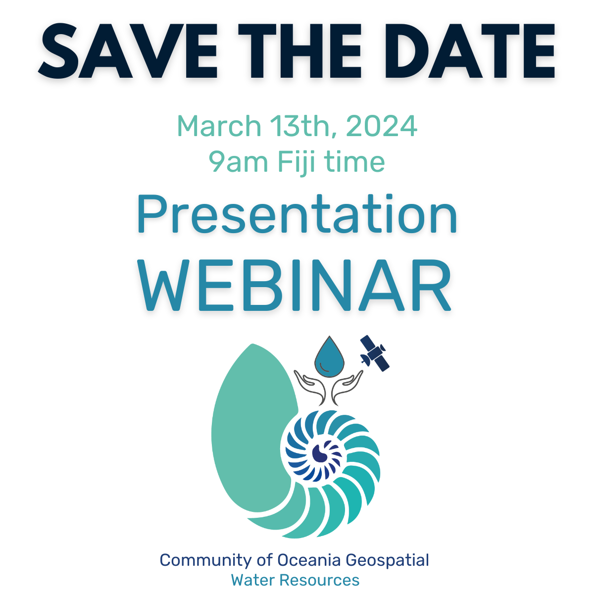 Oceania Geospatial: Mar 13th webinar launching the “Water Resources” working group,