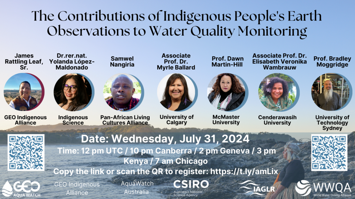Recording available! Contributions of Indigenous People’s EO to Water Quality Monitoring
